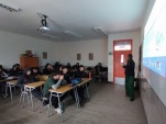 Nicole Quintero realizó cuatro charlas a alumnos y alumnas de colegio municipal en la provincia de Melipilla 