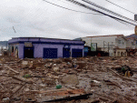 La sede institucional más afectada fue la de Chañaral (a la derecha en la imagen), pues quedó inutilizada por el aluvión.