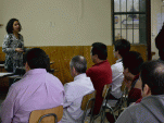Los internos escucharon atentamente la exposición de la Defensora Local Jefe de Puerto Natales, María Fernanda Benavides.