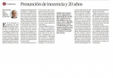 Renato González en publicación de diario El Austral refiriéndose a la presunción de inocencia luego que la región conmemorara 20 años de la reforma
