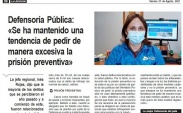 Entrevista a la Defensora Regional publicada en diario La Región