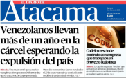 Portada del diario Atacama, publicado el 2 de febrero de 2022.