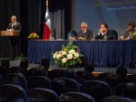 El salón auditorio de la Fundación Telefónica se repletó con los asistentes al seminario internacional.