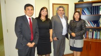 La Defensora junto al Director Administrativo y el defensor local jefe de Antofagasta visitaron a la jueza presidente del tribunal de garantía. 