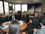 : Personeros de Gendarmería y la Defensoría Penal Pública en la reciente reunión de trabajo.