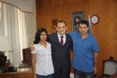 Julio Robles junto a su hermana, Cecilia se reúnen con el Presidente de la Corte de Apelaciones de Copiapó, Antonio Ulloa.