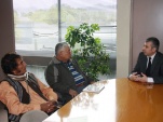 Raúl Palma y los dirigentes indígenas acordaron una reunión ampliada con los miembros de las comunidades colla y mapuche.
