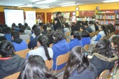 Gran interés en la charla demostraron los estudiantes de enseñanza media del liceo Irma Salas de Punitaqui 