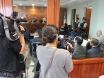 En audiencia del Juicio Oral del Caso OS7 en el Tribunal de Arica