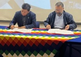 El Alcalde de la Coimuna de Ollagüe y el Defnsor Regional de Antofagasta firmaron convenio de colaboración 