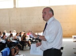 Jorge Moraga entregó antecedentes del Proyecto Inocente a estudiantes de universitarios de la  UC (foto archivo)
