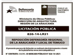 La publicaciÃ�Â³n de la licitaciÃ�Â³n del proyecto de reposiciÃ�Â³n de la DefensorÃ�Â­a Regional de La AraucanÃ�Â­a apareciÃ�Â³ este fin de semana en