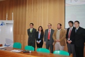 El Jefe de Estudios, Renato González junto a los expositores del IV Foro sobre Derechos Humanos de la Universidad de Atacama.