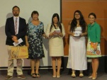 Ángela Morales (al centro) en compañía de los otros expositores del encuentro realizado en conmemoración del Día Internacional de la Mujer