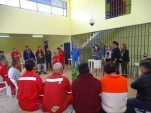La Defensora Regional, Loreto Flores,  visitó los tallerres que se están ejecutando en los ditintos centros penales. 