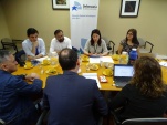 Los directivos y el defensor jefe de Antofagasta en reunión con Misión ONU