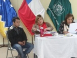 Gustava Aguilar, Defensora regional y Paula García de la UAGD, defendieron a Villegas  ante la Comisión de Libertad Condicional