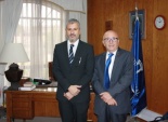 El defensor regional, Raúl Palma junto al nuevo presidente de la Corte de Apelaciones de Copiapó, Pablo Krumm.
