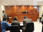 El defensor, Neo Rojas, en la audiencia de formalización de la pareja de colombianos acusados de ingresar un nueva droga al país.