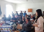 Del encuentro con condenados de origen mapuche participaron además funcionarios de Gendarmería. 
