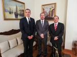 Claudio Gálvez y Sergio Zenteno se reunieron con el presidente de la Corte de Apelaciones, Pablo Zavala.