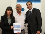 Viviana Castel y Octavio Sufán recibieron un reconocimiento por su colaboración con la Fundación Gente de la Calle.