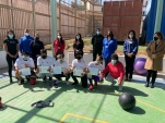 Los adolescentes y funcionarios del Centro de Justicial Juvenil de Antofagasta recibieron participaron en proyecto deportivo de la Defensoría 