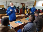 El encuentro de defensores con internos imputados y condenados en la cárcel de Mulchén en la escuela del recinto penal 